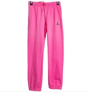 Nike Air Jordan Girls Pink Comfy Fleece Lined Joggers Sweatpants Large 12-13Y